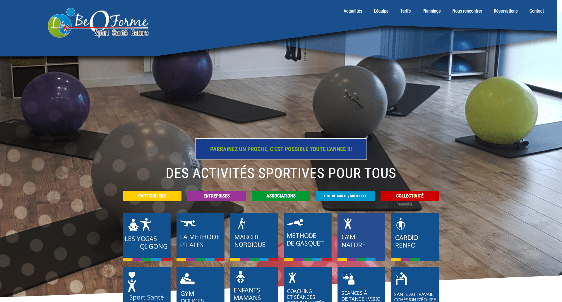 création site internet salle de sport